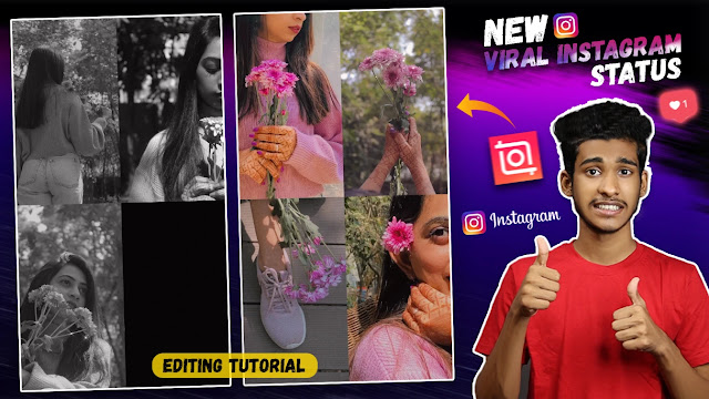 New Instagram Viral Photo College Status Video Editing | Photo Collage reel editing | Inshot Editor #23